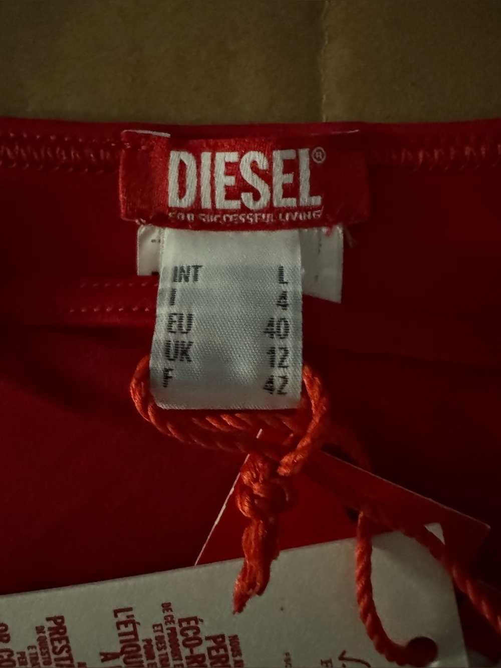 Diesel Brazilian Bikini Bottom in Formula Red - Picture 8 of 12